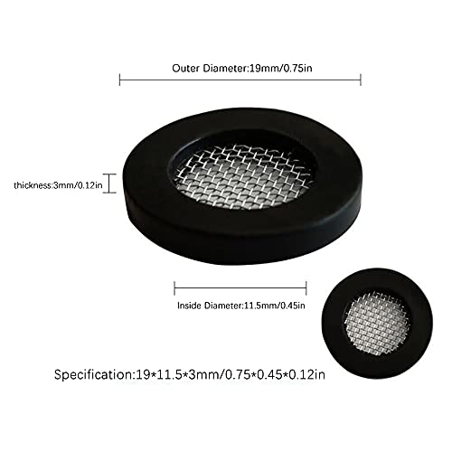 Zee 40 Pack O Ring Slang Seal Filter Net Douchekop Roestvrij Steel Seal Rubber Wasmachines met Filter Grid voor 1/2 Inch douchekop 3