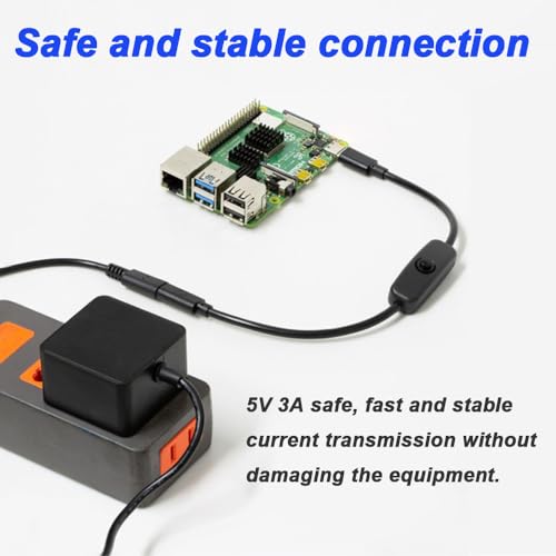 USB Oplaadkabel met Power Knop, USB C Plug naar USB Een Plug met Switch, met USB Plug naar Vrouwelijke Kabel (3PCS) 5