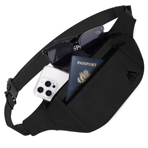 Tas Tas Tas voor heren en vrouwen Travel Tas met verstelbare band, 4 Compartiments, Waterdichte Tas voor Sport, Running, Fietsen, Zwart, modern