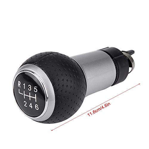 Auto Gear Shift Head, Auto Stick Shifter 6 Speed Gear Shift Knob voor A4 S4 B8 8K A5 8T Q5 8R 2007-2015 (Zilver)
