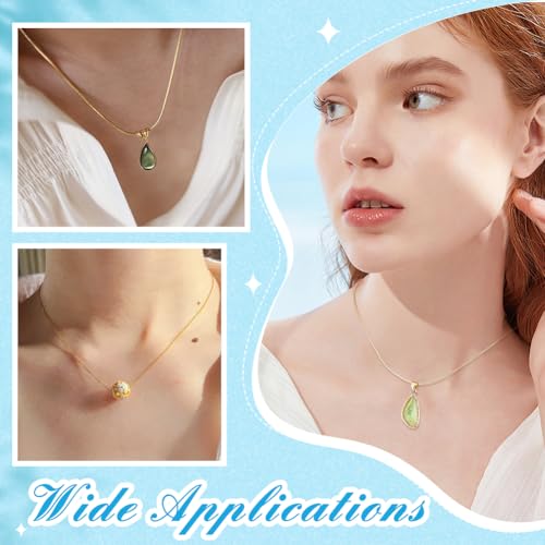 12 stuks messing ronde lankenketting, echt 18K vergulde kettingalsketting 45,7 cm / 17,9 inch, verstelbare schuifnetten voor het maken van sieraden en doe-het-zelfprojecten 5