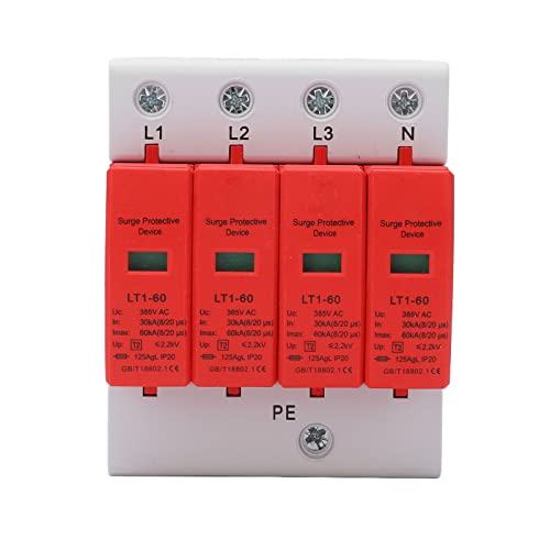 Surge protector AC 385V 4P guide rail 30 - 60 ka IP20 piekbeschermer elektronische beschermingsmodule voor zonne-energie, fotovoltaïsche voeding