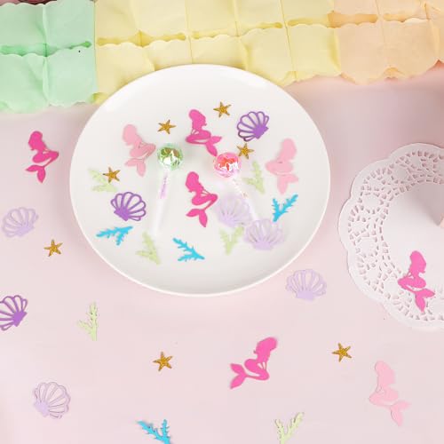 100 st. Meisjes verjaardag Partij Tafel Confetti Mermaid Party Sprinkle Decoratie Glitter Tafel Sprinkle voor meisjes verjaardag feest of baby douche 5