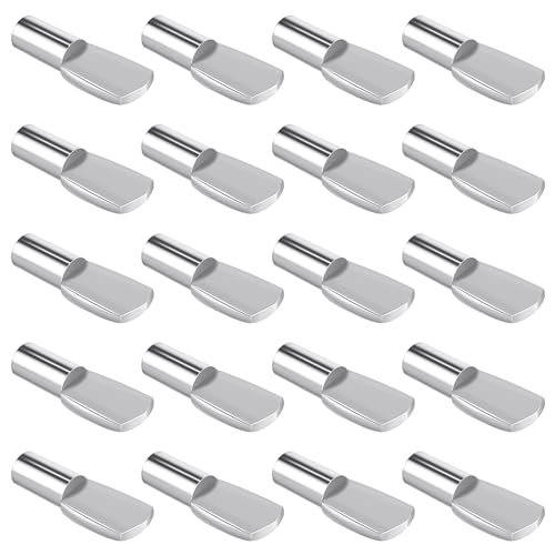 50 Stuks Shelf Racks, Plank Racks, 5mm, Plankhouders, Lepelvorm ondersteuning Pins voor kabinet Meubels Shelfs voor Plankbijlage, hardware accessoires