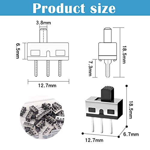 Arduino Mini Diaschakelaar, 30 stuks, printplaat, DIY 3 Pin, 2 Positie, Paneelschakelaar, Verticale Diaschakelaar, 1P2T SPDT Solder Switch, AC 125V 2A, 5mm