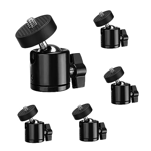 Metalen kogelkop Tripod, 360° draaibaar, Mini Portable Tripod Head, International 1/4 Interface, voor camera's, sportcamera's, mobiele telefoonhouder