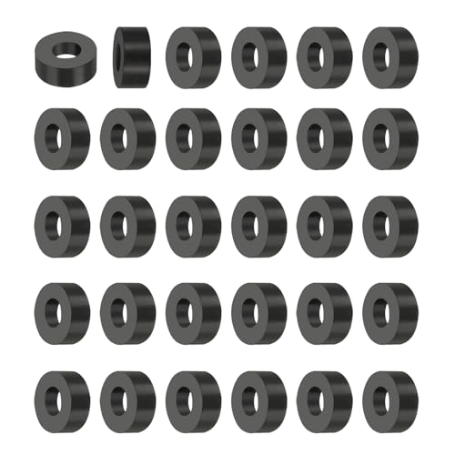 Multifunctionele rubberen afstandhouders, 50 stuks, 0,5 x 0,4 Inch Od x 0,5 Inch T Anti-Vibratie Isolatie Pads, Ronde Neopreen Bushings, Rubber isolatieschijven voor Hvac Bolts, Accessoires