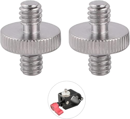 2 stuks 1/4 inch schroef, metaal schroef adapter, Threaded Tripod schroef adapter, Verwisselbare dubbele hoofden, 1/4 inch schroefcamera, voor camera-accessoires, Camera, Schroefadapter, Omvormer