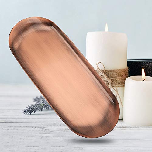 Koperen tray koperen plaat 430 Roestvrij staal grote opslagruimte 430 Roestvrij staal Aromatherapie Kaarsenvel (grote antieke koper) 4