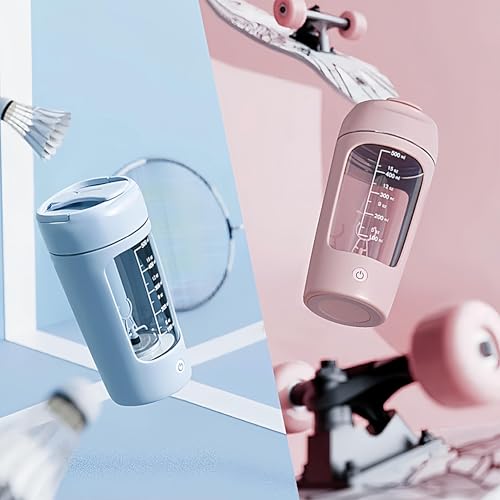 Proteïne Shake Fles, 650ml USB C Oplaadbaar Elektrische Protein Shake Fles, Leak-Proof Travel Shaker voor eiwitshakes - BPA Free, gemaakt met Tritan, Portable Mixing Cup (White) 3