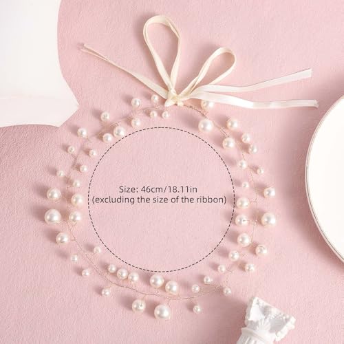 Parel Hoofdstuk voor meisjes, Delicaat Eerste Communie Headdress Parel Hoofdband Haar Accessoires Bloem Meisjes voor Verjaardagen Bruiloften Engagements Communie partijen