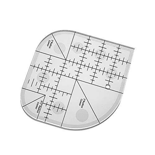 Acrylnaaien gebogen Hoeksnijder, 15.2cm x 15.2cm, Zwart, Gereedschappen, Enkelmateriaal - Acryl, Naaigereedschap, Liniaal