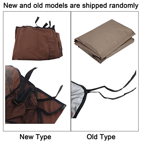 Waterproof Polyester Taffeta Outdoor Garden Courtyard Swing Chair Hangmat Kussen Hoes voor Drie Seater, Patio Beschermer Vervanging Stof,150x50x10cm(Brown) 3