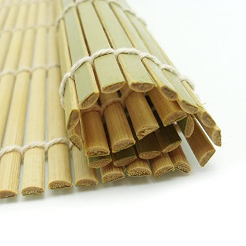2 Pack Bamboo Sushi Mat Sushi Roller Bamboo Sushi Rolling Mat Maker 9.5" Vierkant