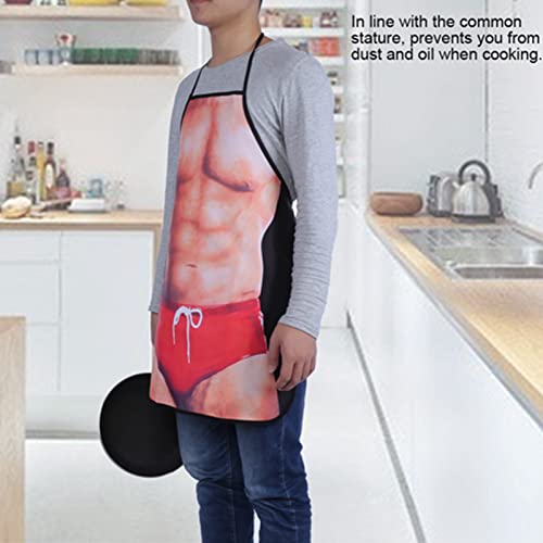 Grappige 3D Keukenschorten, Sexy Bikini Mannen Vrouwen Model Waterdichte Schort voor het koken BBQ Koken Party Gagging Koppels Gifts Nieuwheid, Muscular Man in Bikini, 18 * 18 * 1cm, Muscular man in bikini, modern 3
