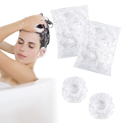 200st Wegwerp oordoppen voor douche, Waterdichte Earmuffs Caps Badend oordoppen Wisbare Earmuffs Plastic Elastische Waterdichte Earmuffs voor Douche Spa Hotel
