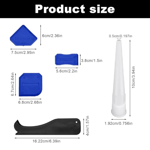 Cartridpunten, 30 stuks siliconen punten, PP siliconen punten, witte cartridgetip, met spatel, voor ligm, afdichtmiddelen of cartridgepistolen