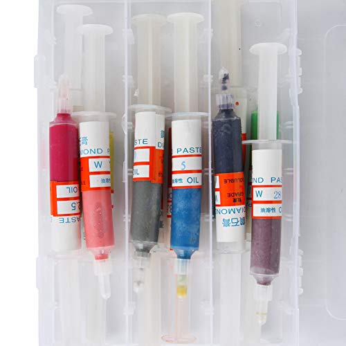 12-delige polijstpasta, diamantpolijstpasta, voor het uiteindelijk polijsten van juwelen en metaal, met opbergdoos 4