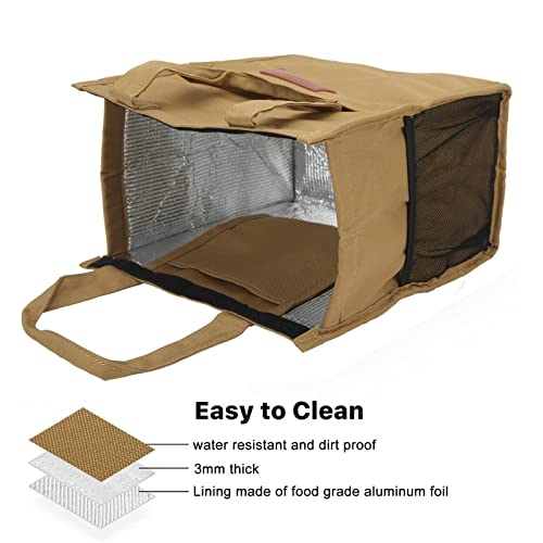 Lunchzak, waterdichte thermische koeltas voor kantoor (Khaki) 4