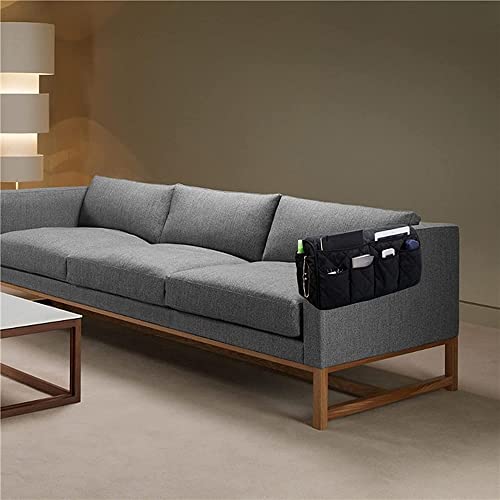 Sofa stoel Sofa Armrest Organisator, Non-Slip Recliner opslagzak, Past voor tablet, telefoon, pad, boek, tijdschriften, TV afstandsbediening (zwart) 4