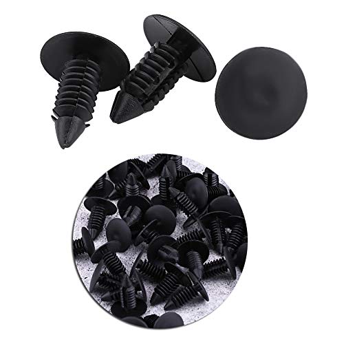 Push Pin Clip Retainer, 50Scs Auto Bumper Plastic Rivet Fastener Retainer Trim Clips A133 Clips Plastic Black voor verschillende voertuigen 4