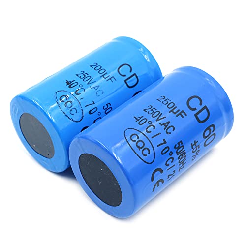 CD60 Motor Start Condensator 50x100mm Circulaire Condensator voor Elektrische Motor en Wasmachine-250UF 3