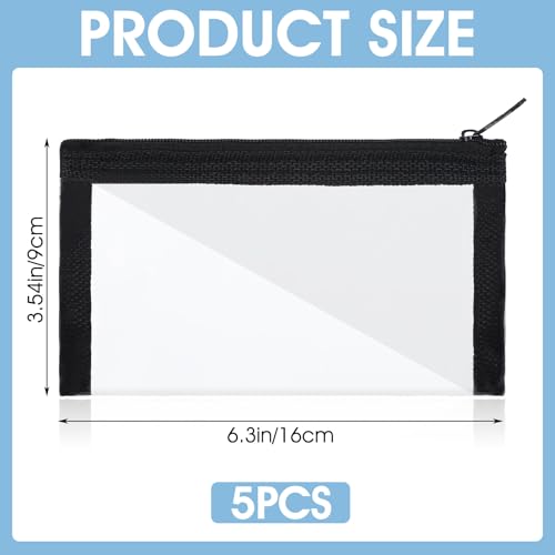 5 stuks Clear Zipper zakjes voor Organiseren, Zipper TPU zakjes, Multifunctionele Waterdichte Zipper reistas voor Office Supplies, Cosmetic Portemonnee, Potlood Organiseren