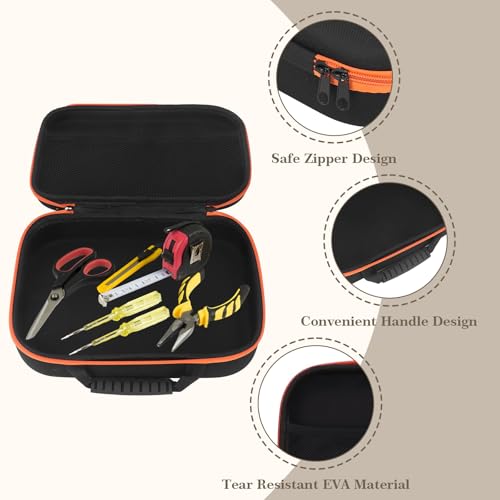 Kleine draagbare gereedschapszak, zwart, EVA, 27cm/33cm, hangend riemrits gereedschapsset, multifunctionele draagbare gereedschapszak (27 x 22 x 7 cm) 3