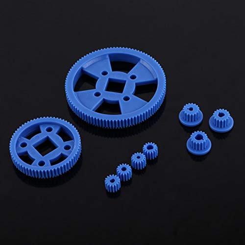 Plastic Gear Set, Pulley tandwielen Combinatie Modulus Pack Rubber riemen Band Plastic Model Accessoires voor DIY Robots RC Speelgoed Auto Vliegtuig(80 Kids)