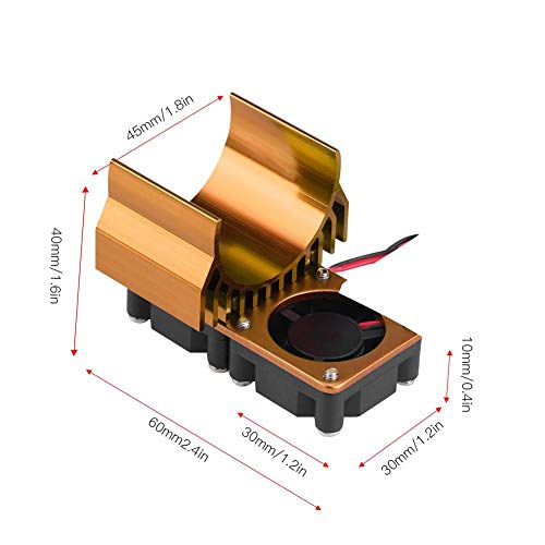 RC-Motork ̈1hler, 540/550-Engine Torque ̈1hlungs-Twin-L ̈1fter-K ̈1hlk?rper f ̈1r 1/10 electric RC Cars(Gold) 3
