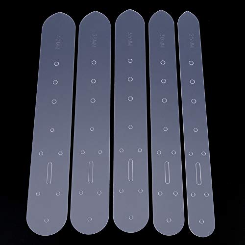 5Stuks Belt Gaten Template Acryl Template Lederen Karft Belt Punching Template DIY Set, 25/30/35/38/40mm 3