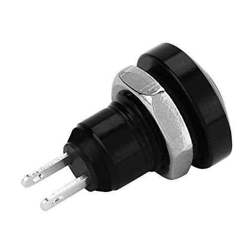 1A 24V Momentary Push Knopschakelaar Mini Waterdichte Power Push Knop Zink-aluminium Legering Shell Geschikt voor 8mm montage gat(zwart) Auto interieur en externe wijzigingen 4
