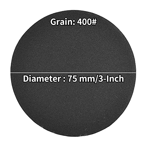 50 st klittenband 75mm Schuurschijf Schuurpapier Polijsten Papierkussens Schuurpapier voor slijpen en polijsten(400#)