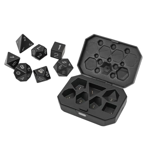 Sea Rechargeable DND Dice 7 PCS Light Up Dice, met laadbox voor Dungeons en Dragons Polyhedral Dice Set RPG Rol spelen tafelspel