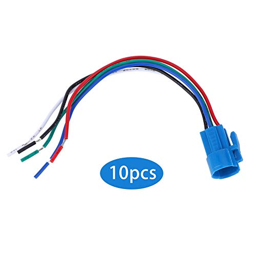 Button Switch Bedrading Socket, 10Pcs Drukknop Socket Vlamvertragende Plastic Shell Wire Connector 5-Pin 16mm
