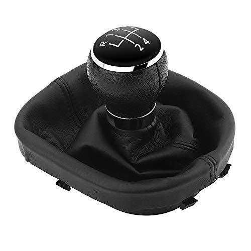 Auto Gear Shift Knob Kit, Auto 5 Speed Plastic + Faux Lederen Gear Shift en stofdichte Gaters Vervanging voor II 2 MK2 2004-2009 4