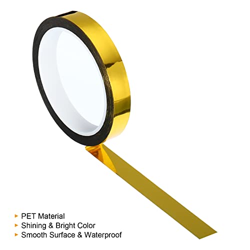 8mm 12mm 20mm Breedte 50m Prism Tape, Holografische Reflectieve Lijm voor DIY Art Crafts Inpakdecoratie, Goud 3