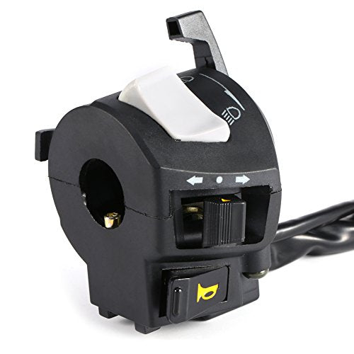 2PCS Universal 7/8" Motorfiets control switch handvat links en rechts Horn Turn Signalen Elektrische start-Motor fiets stuurschakelaar 5