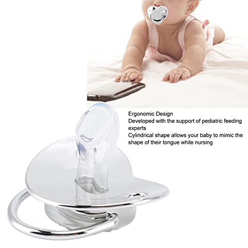 Baby Pacifyer, Baby Bling Pacifyer met Clip DIY Photo Decoration Pacifyer Clip Set voor pasgeborene(Zilver M)