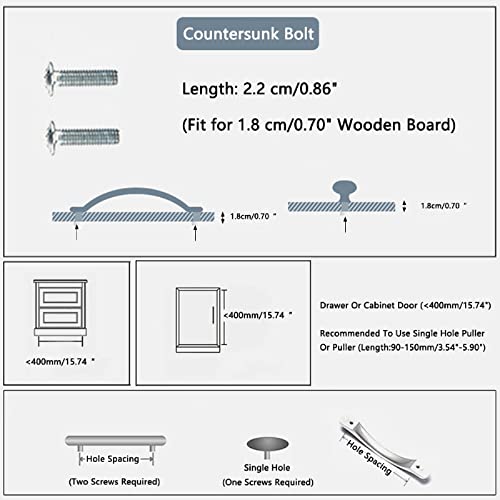 6PCS Cabinet Handvat, Keramische Zink Legering Kabinet Handvat, Keuken Lade Deur Handgrepen, Deurknoppen voor vervanging, voor lade, Keukenkast, Badkamer kabinet, Kabinet Deur (Hole Center: 96mm) 4