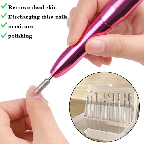 10 Pieces Nail Milling Bits, Nail Cutter Bits, Nail Cutter Bijlagen, Emery Nail Drill Bits met doos, Maling Bijlagen, Manicure Polijsten Nail Care Removal Cuticles 4