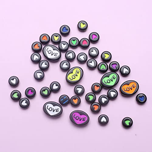 Kralen voor Strijkende Hart Kralen Sterrenkralen Bloem Maan Kralen Kleurrijke Arcryl Kralen voor DIY sieraden armbanden ketting sleutelhangers (B)