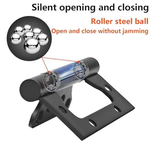 4x Door Scharnieren, 4" Home Deur Hingen Roestvrij stalen kogellager Damping Scharnieren met Schroeven, 100mm Lengte, Zwart 5