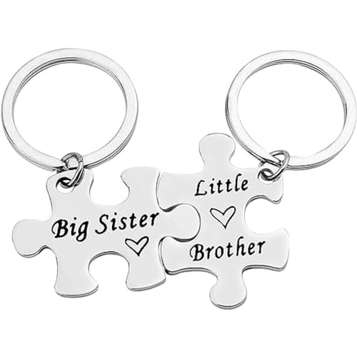 Verwante Key Chain Set, Zilver, Medium - Verwante Geschenk voor Familie, Kerstmis en Verjaardag, Zilver, M, zilver