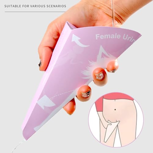 Urinella voor vrouwen 30 stukken dik papier Urinaal voor vrouwen staande pee hulp waterdichte hulp voor vrouwen draagbare urineval voor vrouwen mannen wandelen 5