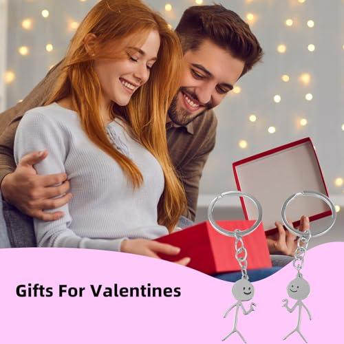 2 stuks paar sleutelhangers, metalen paar sleutelhangers, leuke leuke leuke hartvinger paar sleutelhanger, partner decoraties voor tassen, sleutels, decoratie, zilver, NO, siliver 5