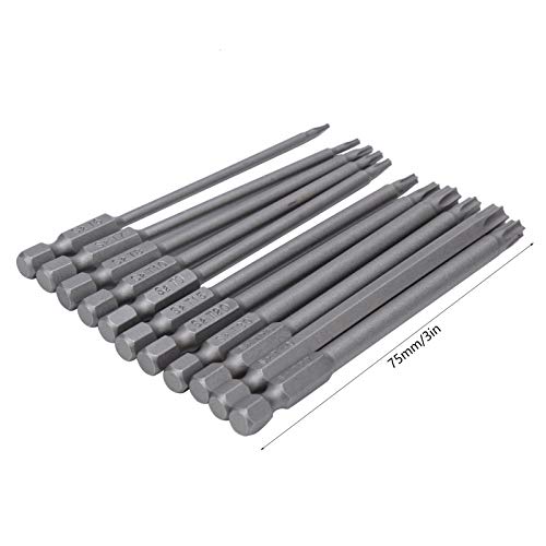 Holle Pentalobe schroevendraaier Bits, 11 stuks magnetische schroevendraaier Bits Set 3 Inch/75mm Holle Pentalobe Type voor elektrische boor, Schroevendraaier bit Sets 3