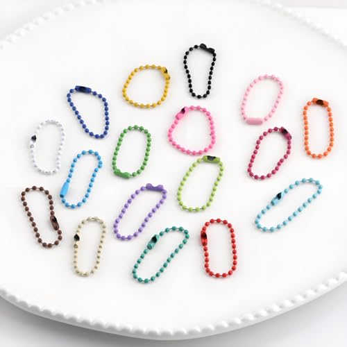 200 stuks Kleurrijke metalen balkettingen met gesp, bijpassende ijzeren balkettingen voor sieraden en kerstversiering