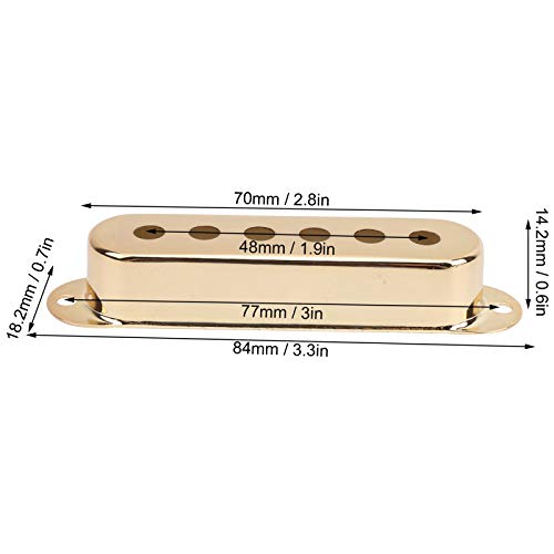 3 stuks Guitar Single Pickup Cover, Brass Single Coil Pickup Cover 48mm / 50mm / 52mm Stratocaster Afhaalhoesjes voor ST SQ elektrische gitaar