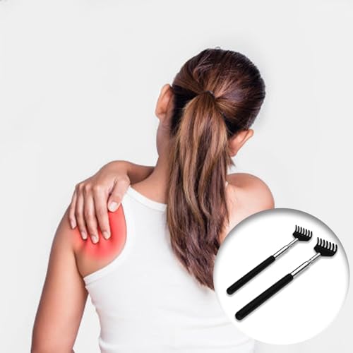 2 stuks Scratcher Handen met telescopisch roestvrij staal terug Scratcher voor volwassenen Mannen Vrouwen - Draagbaar en uitschuifbaar (20cm tot 68cm) 5